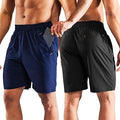 MIER Men's Quick Dry Running Shorts with Zipper Pocket - 7 in Inseam