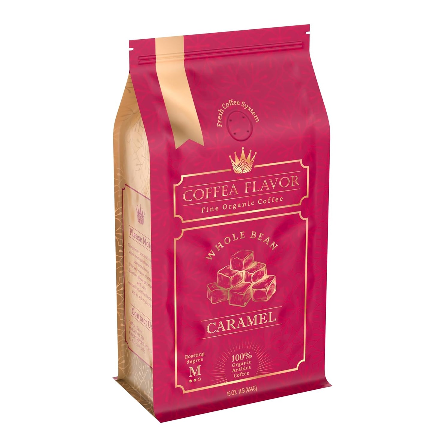 Organic Caramel Whole Bean Coffee - Rich Flavor