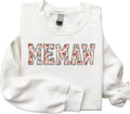 Personalized Embroidered Grandma Sweatshirt for Women - Custom Gift