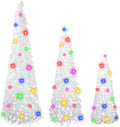 Pop up Christmas Tree 3PCS Set (3ft, 4ft, 5ft) - Space-Saving Lighted