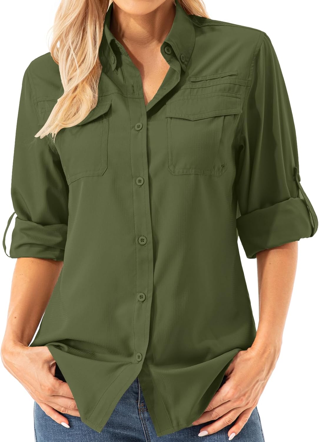 Womens UPF 50+ UV Sun Protection Long Sleeve Outdoor Shirts