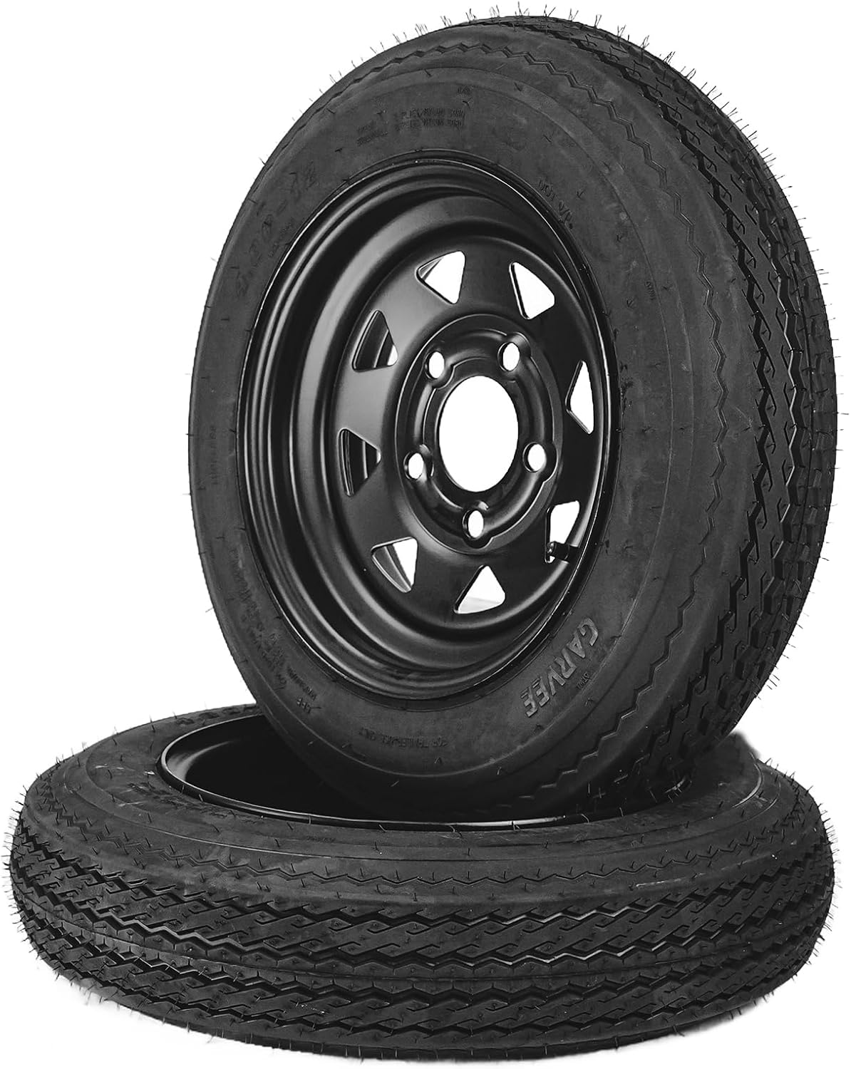 2-Pack 4.80-12 Trailer Tires with Rims for Heavy Loads