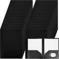 Patelai 50 Pack Plastic Letter Size Folders with Pocket - Durable Bulk