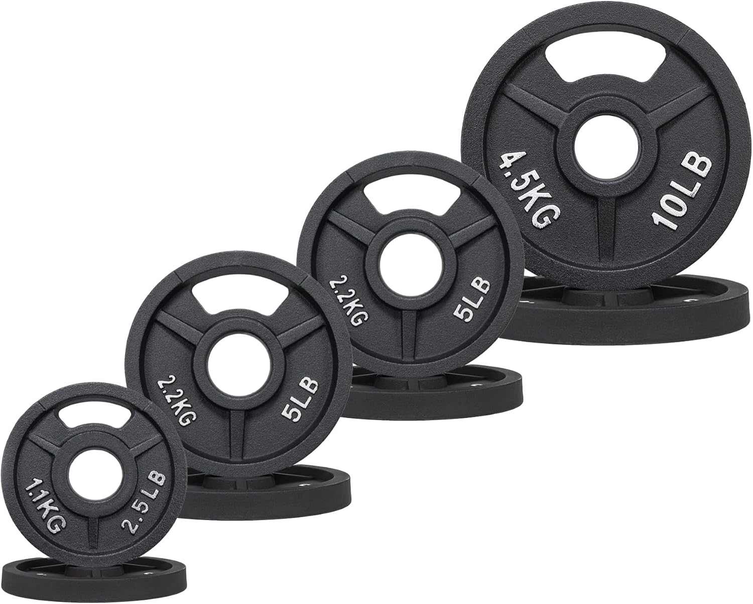 2-Inch Olympic Rubber Coated Cast Iron Weight Plates for Training