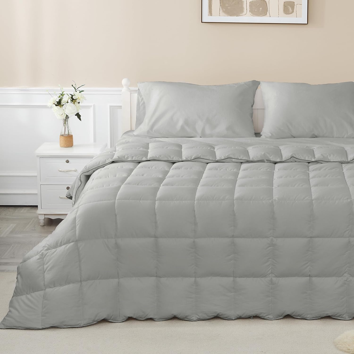 Sunflower King Duvet Insert Comforter for All Seasons Cozy Warmth
