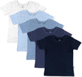 HonestBaby Unisex Baby 5-Pack Short Sleeve T-Shirts (Style 4LCC)