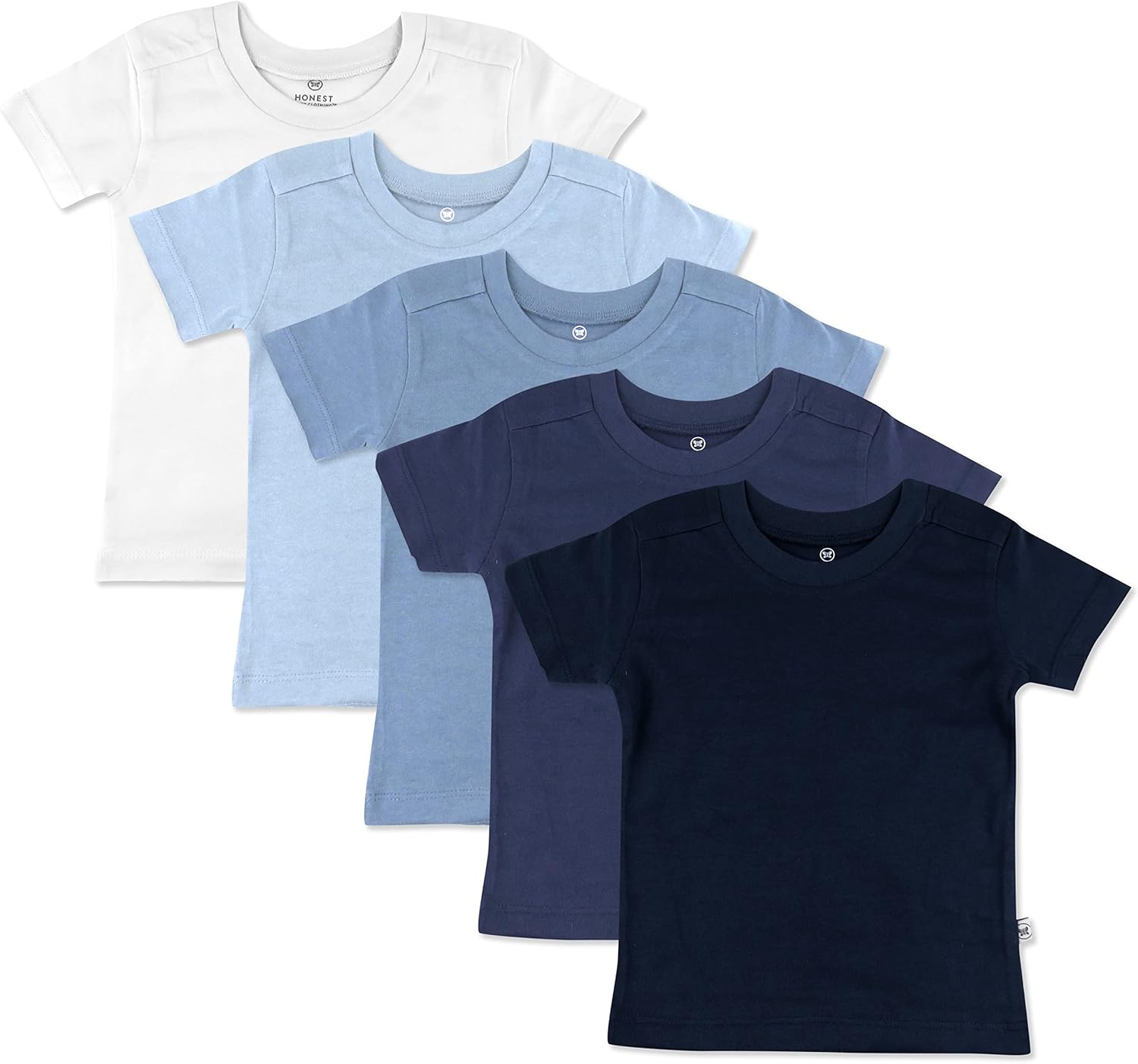 HonestBaby Unisex-Baby 5-Pack Short Sleeve T-Shirts for Kids