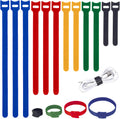Reusable Cable Ties 200PCS Multi-Size Colorful Set - Organized Cables
