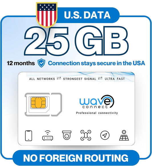 25GB for 365 Days IOT Quad Network Data SIM Card for Cameras