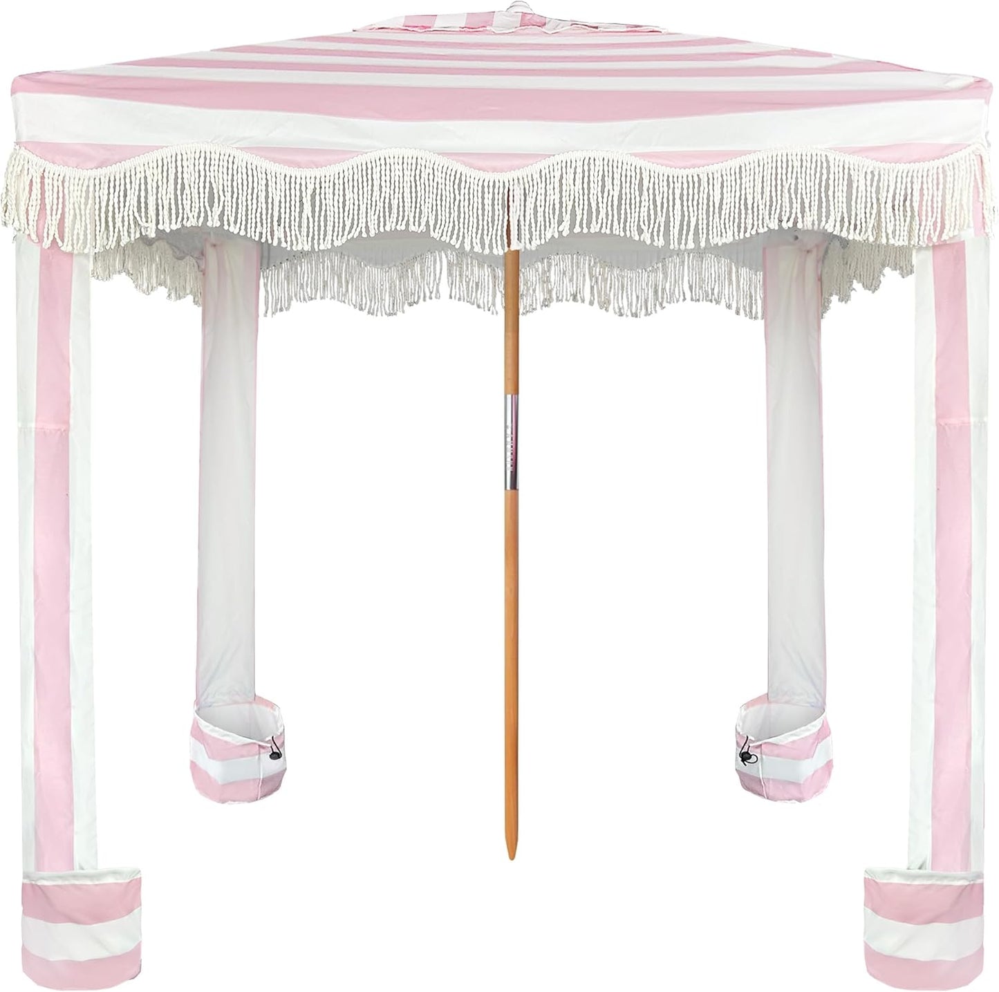 Boho Beach Cabana with Fringe - Easy Set Up & Premium Quality