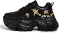 Chunky Sneakers for Women Fashion Platform White Leather Casual Dad