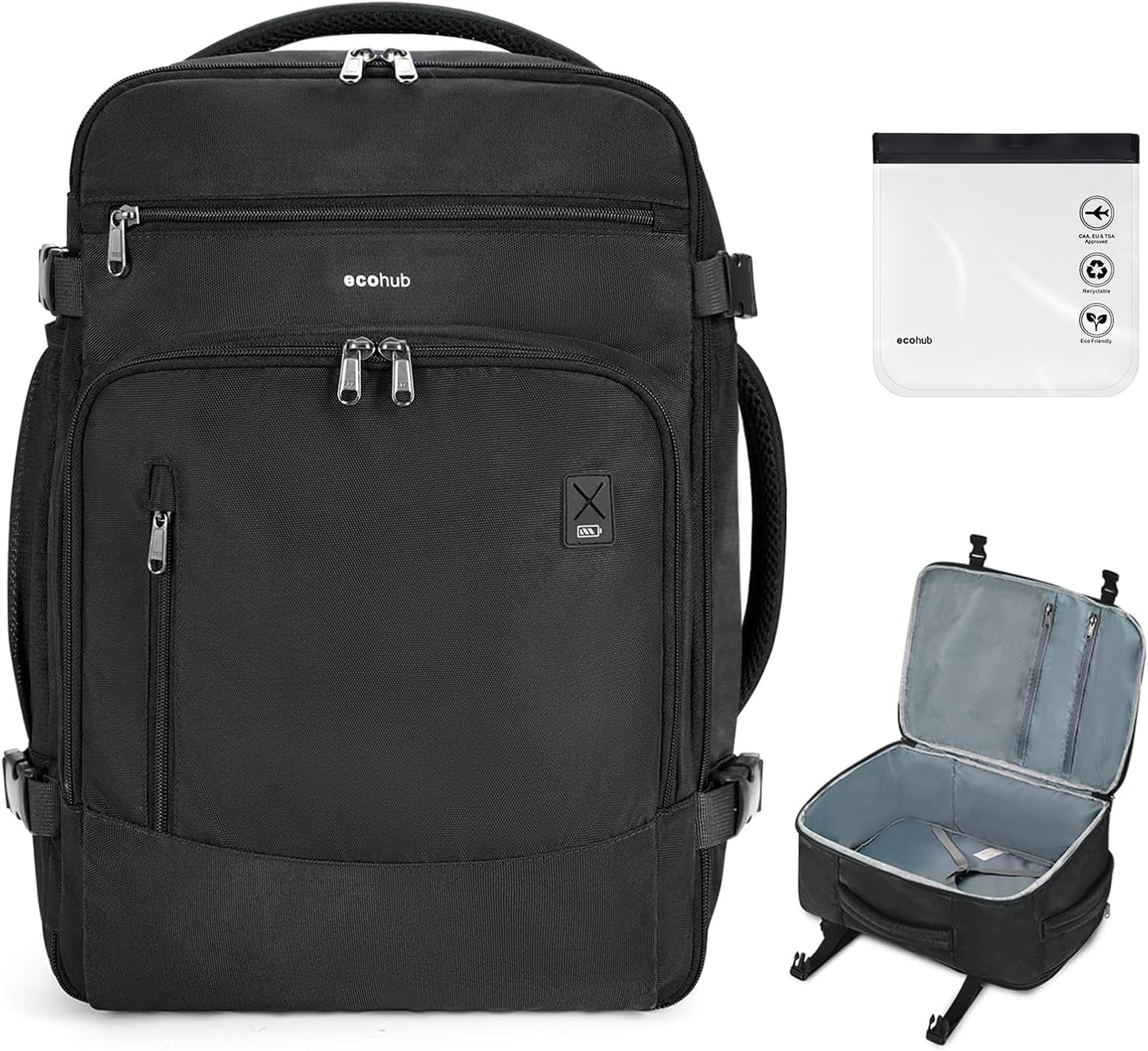 ECOHUB Travel Backpack for Men - Perfect Carry On Solution