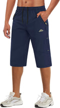 MAGCOMSEN Men's Capri Shorts Quick Dry Below Knee - Workout Ready