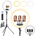 Ring Light with Stand 19in LED Selfie Circle Light - Adjustable 8ft