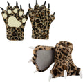 Lazy One Paw Mittens and Slippers Set - Cute, Cozy Costume Accessories