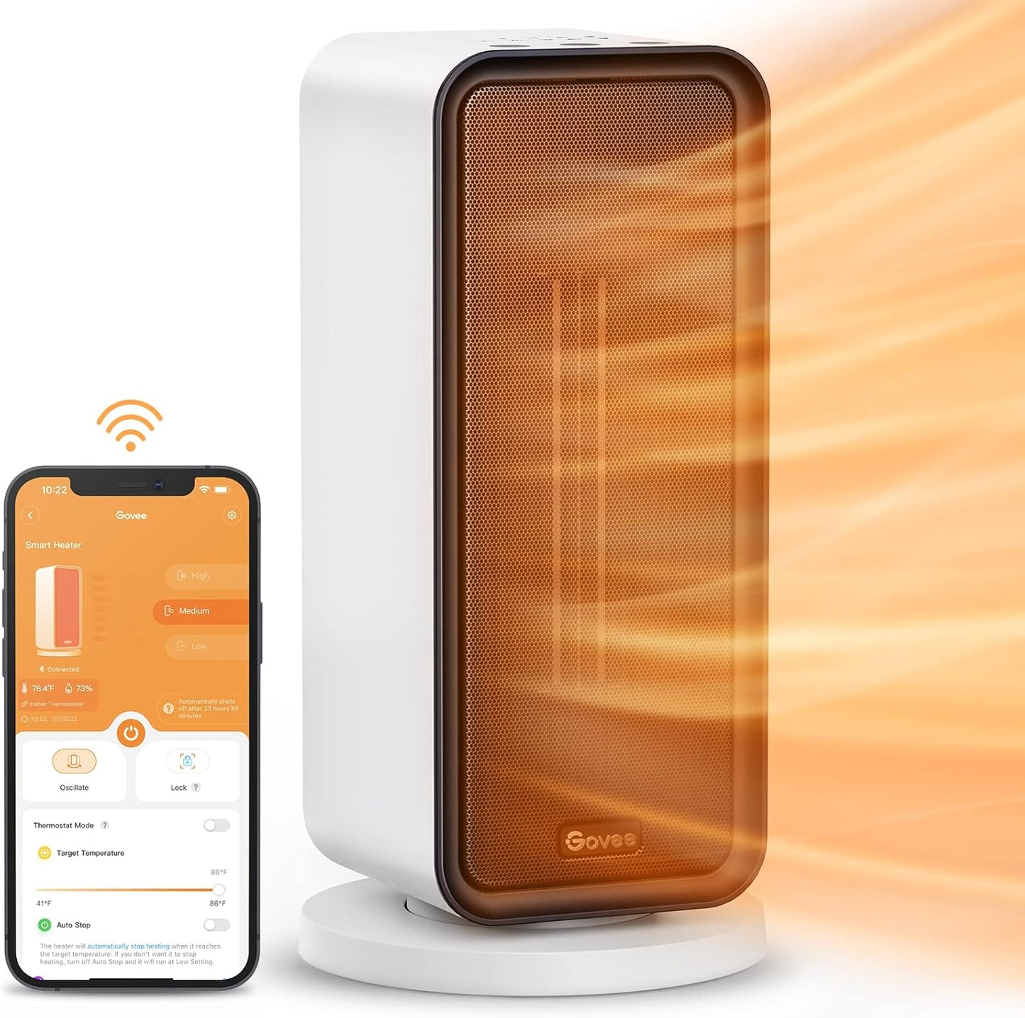 Govee Electric Space Heater with Smart Thermostat and Control