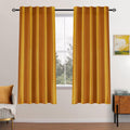 Velvet Blackout Curtains 63 in Length 2 Panels - Thermal Insulated