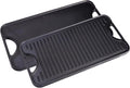 Victoria Rectangular Cast Iron Griddle - Reversible Double Burner