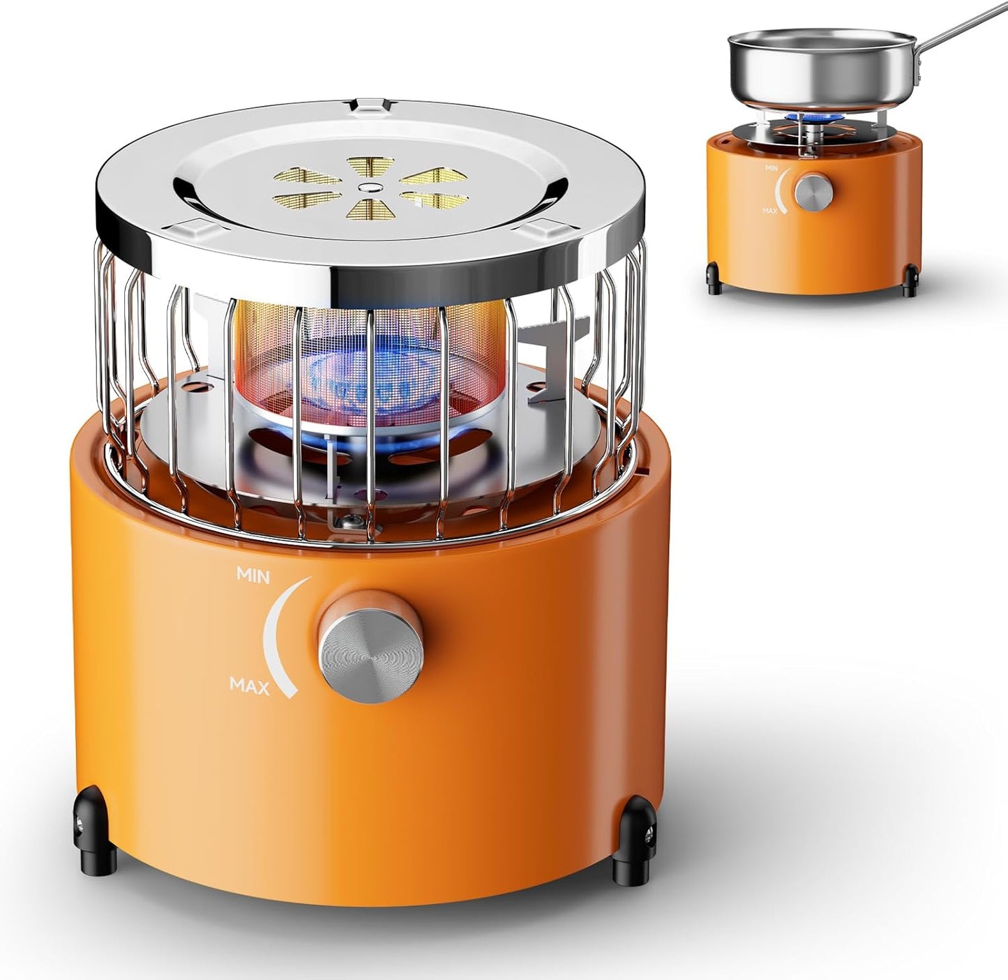 Portable 2-in-1 Propane Heater & Stove - 9000BTU