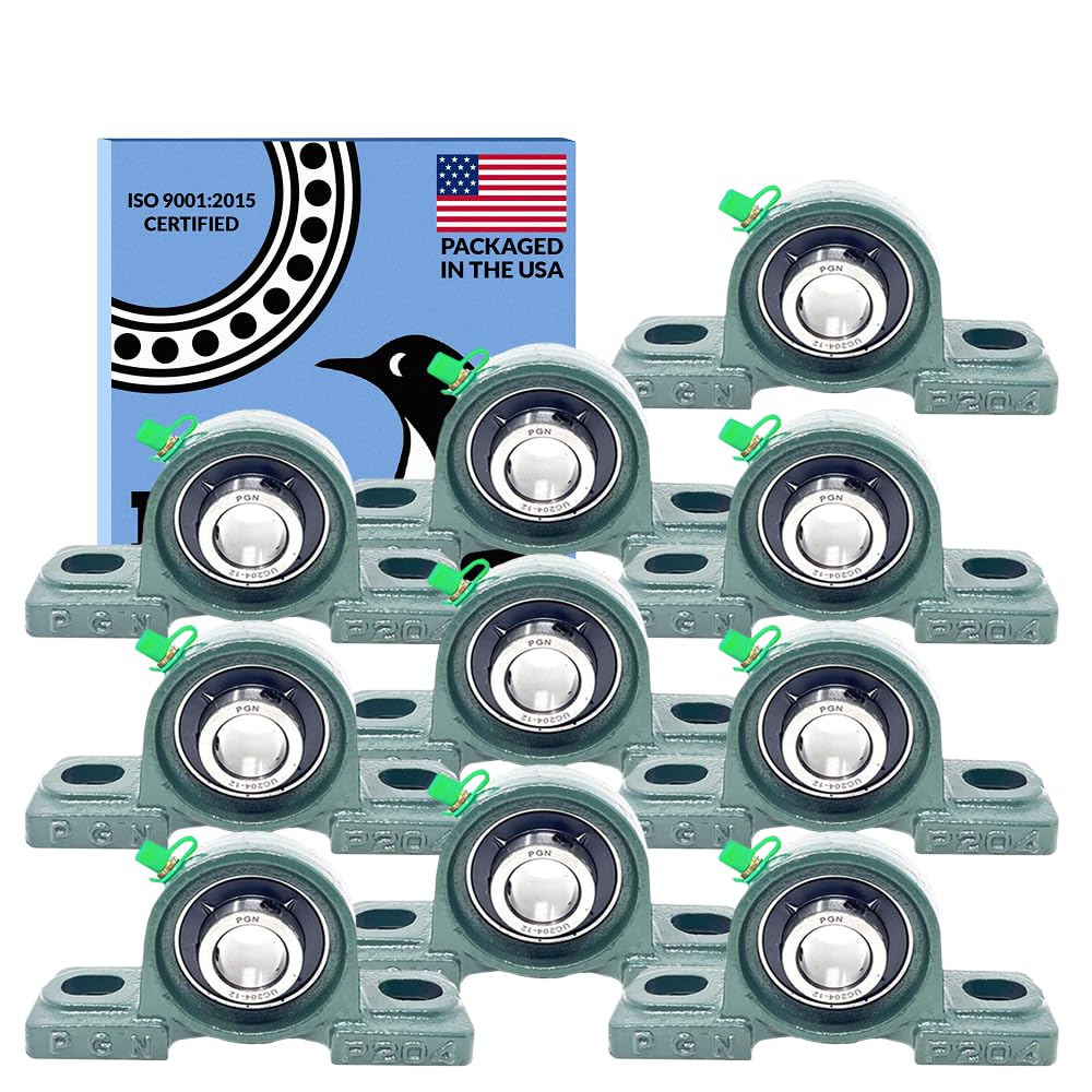 PGN UCP204-12 Pillow Block Bearing - Durable Chrome Steel Bearings