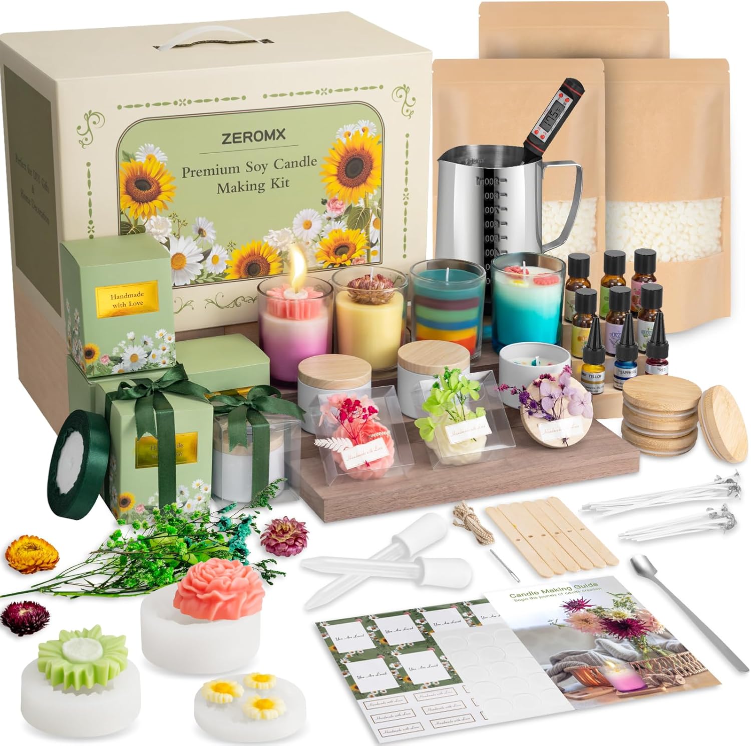 ZEROMX Candle Making Kit for Adults Beginners Full Set DIY