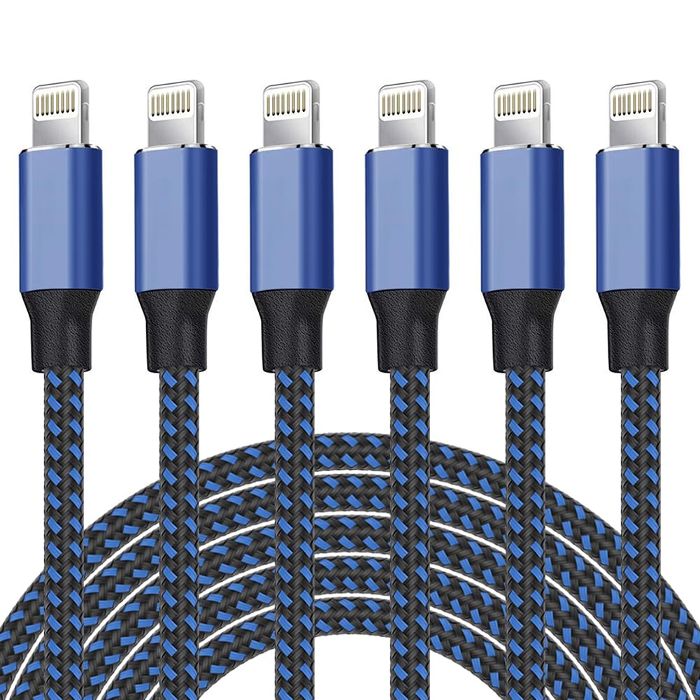 High Speed 6Pack Apple MFi Certified Lightning Cable Set