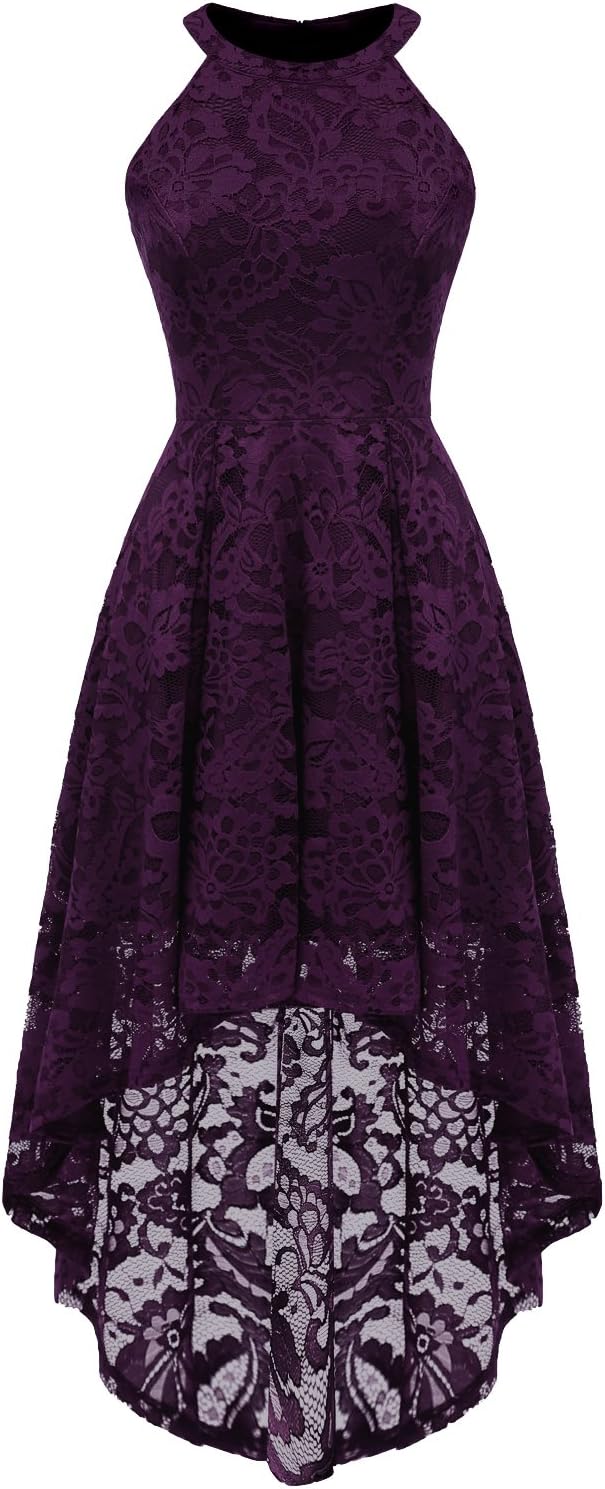 Halter Lace Wedding Guest Dress for Cocktail Party Events