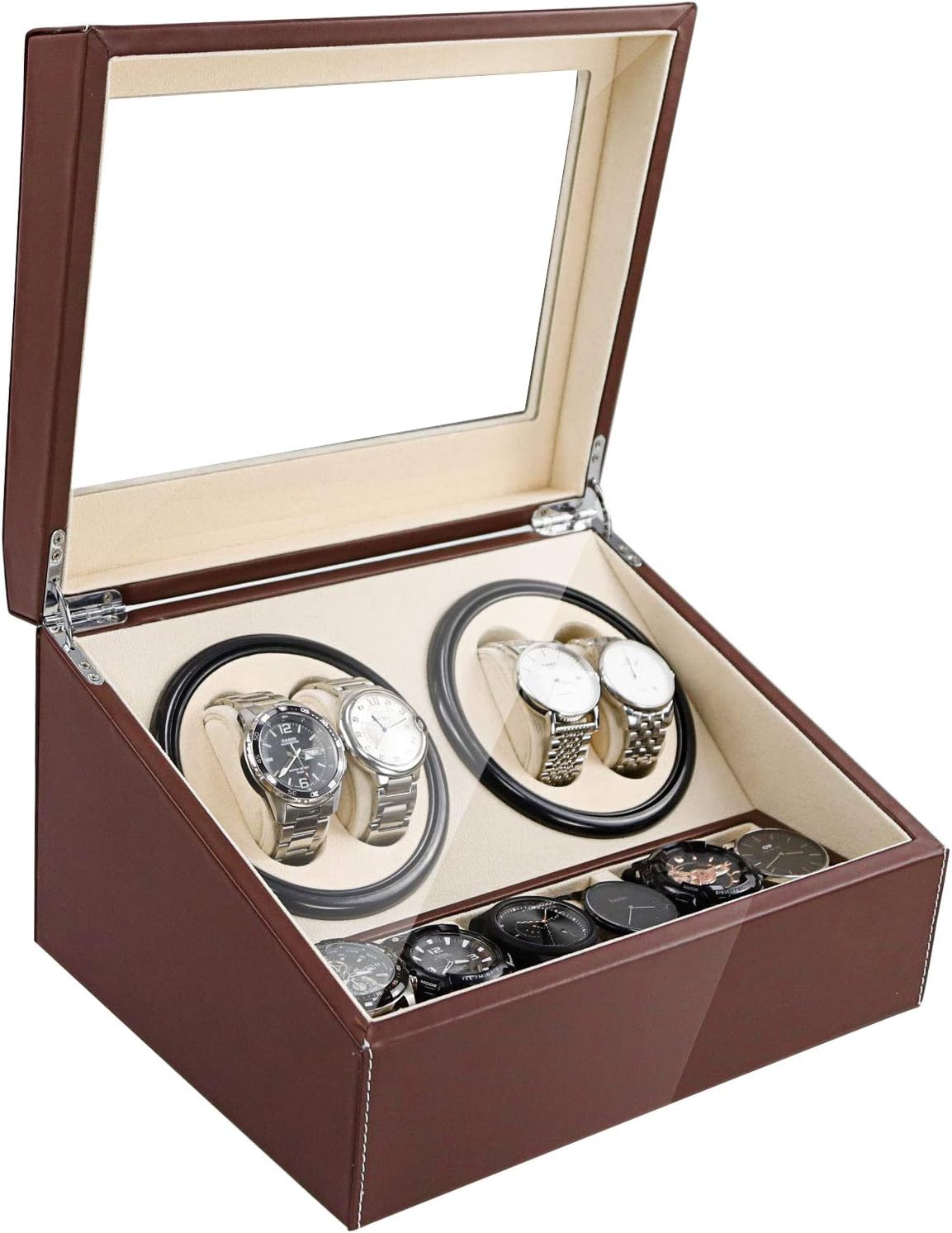 SHZICMY 4+6 Watch Winder: Luxury Storage Solution