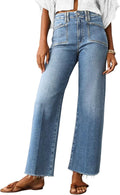 Cicy Bell High Waisted Cropped Jeans - Comfortable Baggy Capri