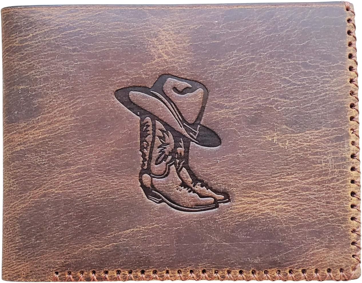 Genuine Leather Wallet for Men - Handmade Vintage Bifold Design