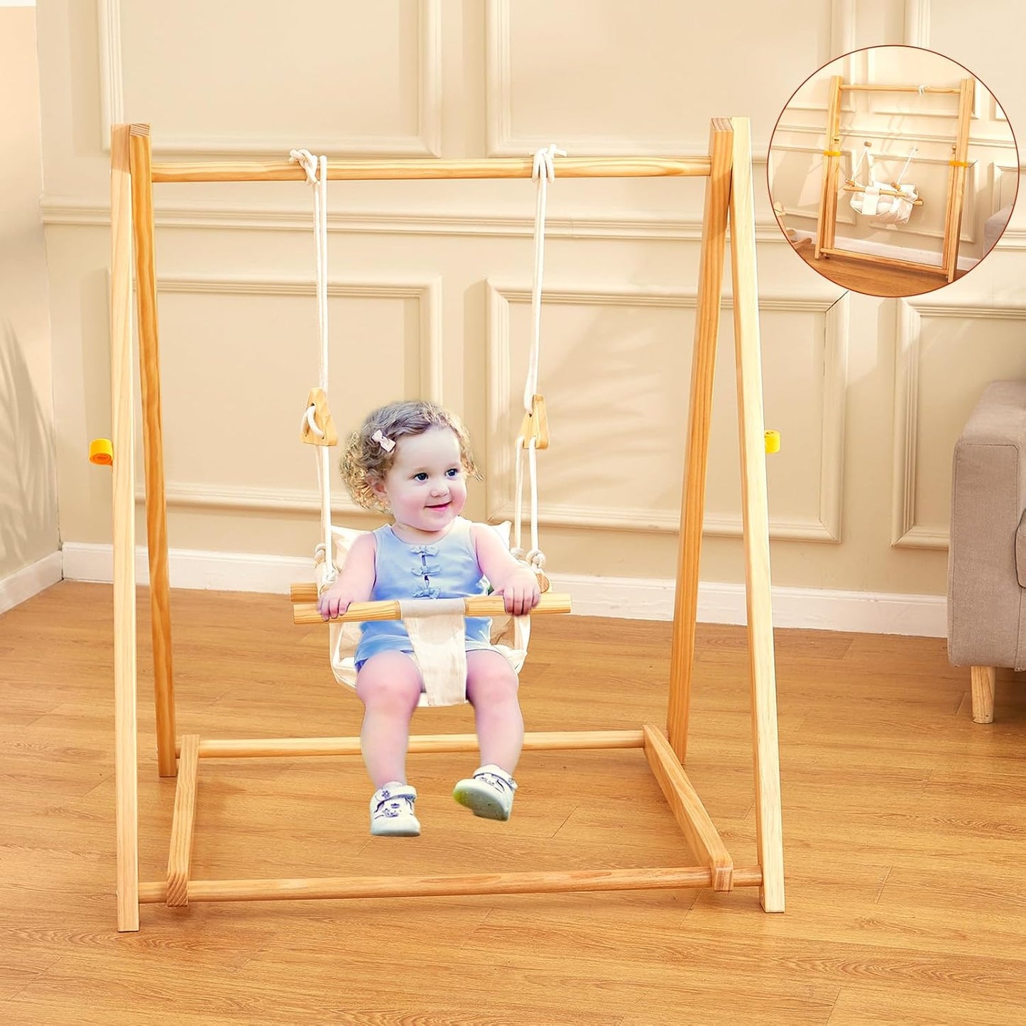Foldable Toddler Swing Set for Fun Play