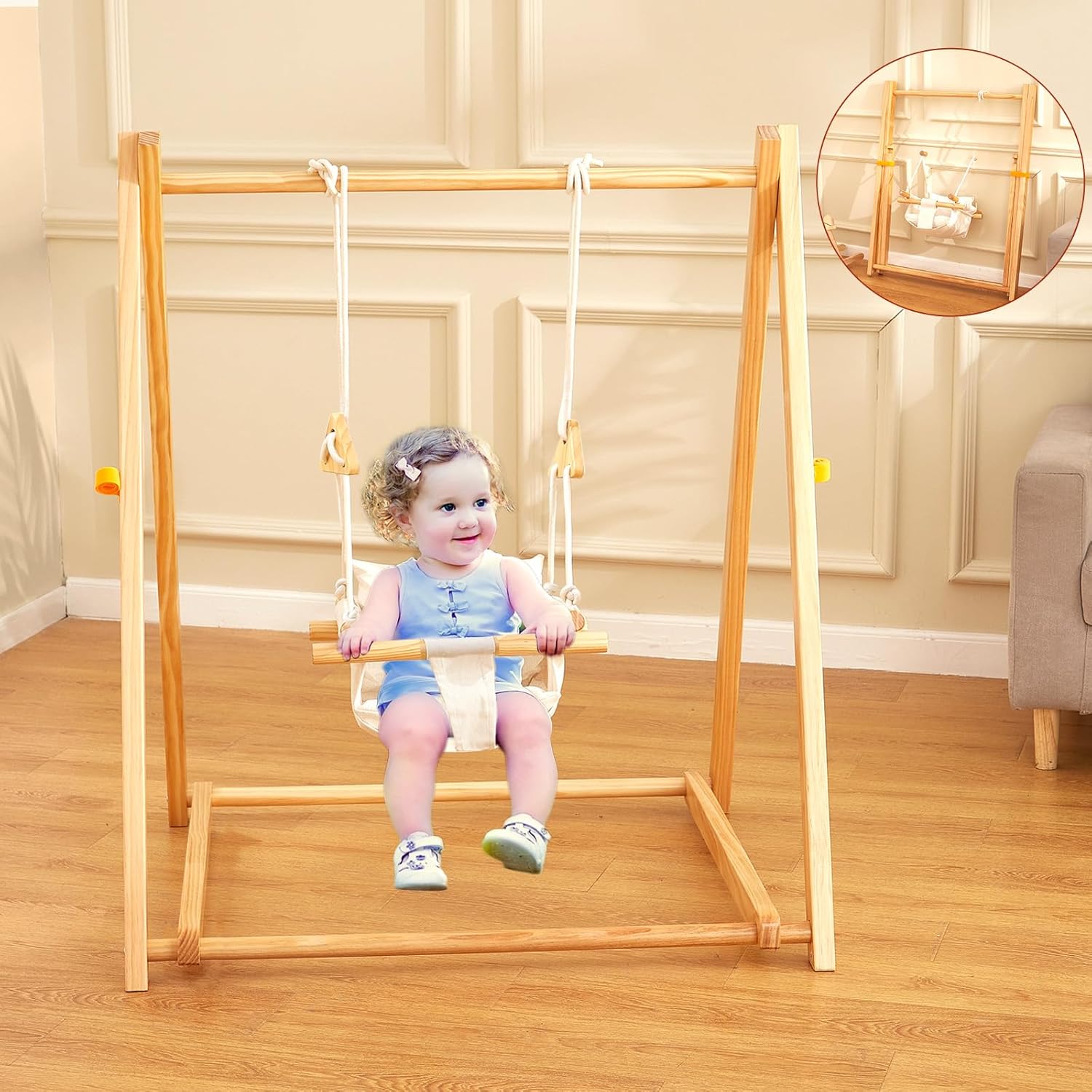 Foldable Toddler Swing Set for Fun Play