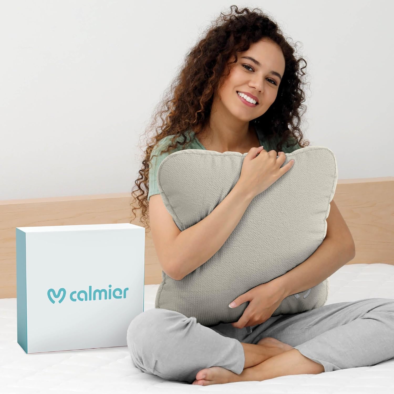 Calmier 6 lb Sensory Weighted Pillow - Ultra Plush Cozy Hug Pillow