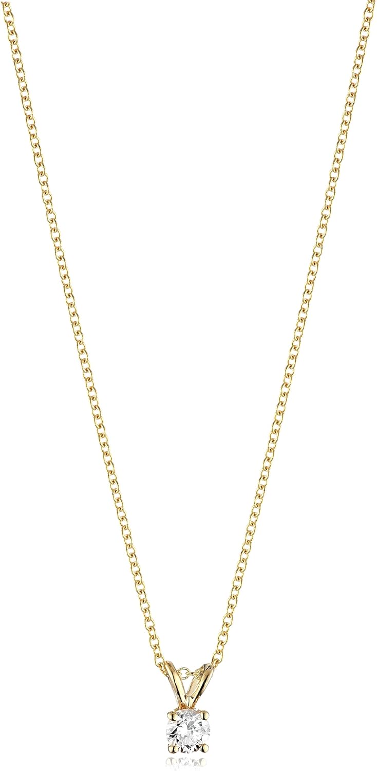 14k Gold Adjustable Prong Set Round-Cut Diamond Pendant Review
