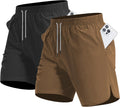 Men's Running Athletic Shorts 2-Pack 7ft Quick Dry - Pockets