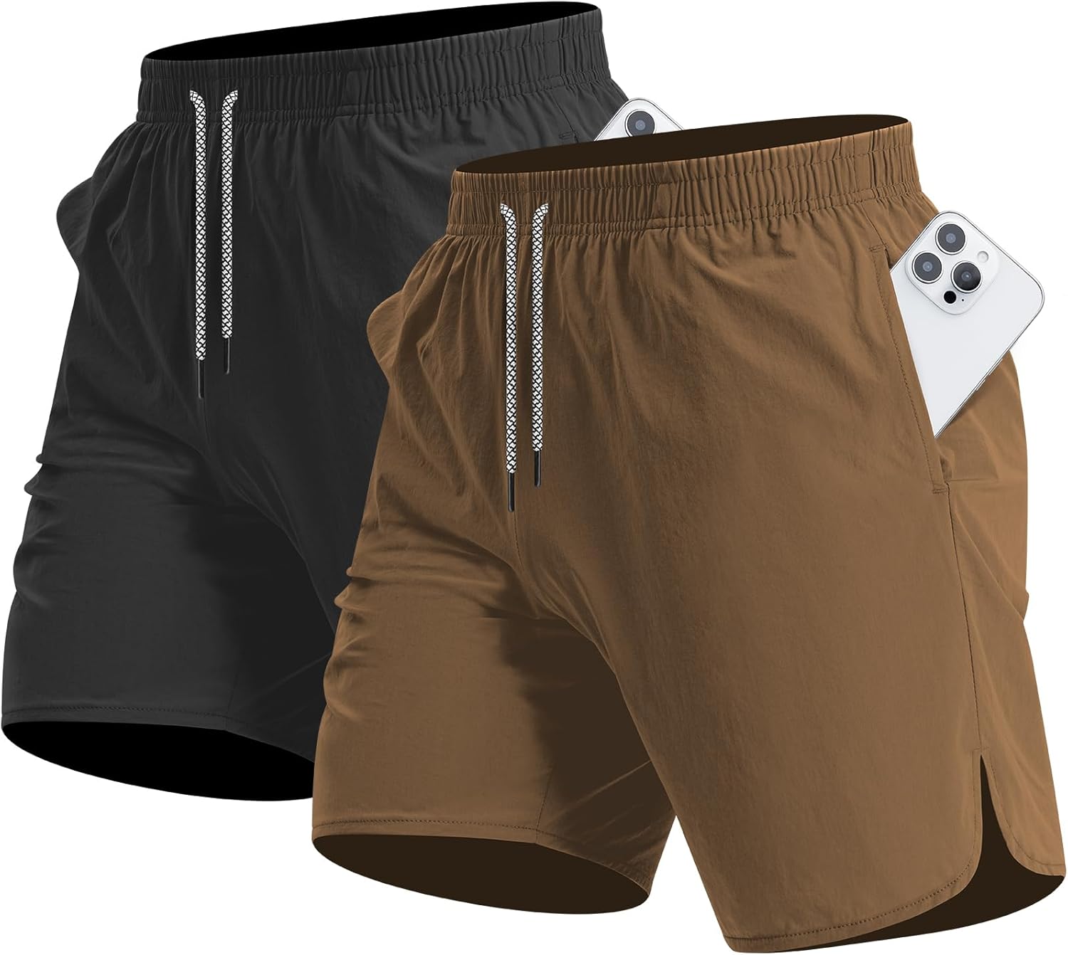 CANGHPGIN Men's Running Athletic Shorts 7ft Quick Dry with Pockets
