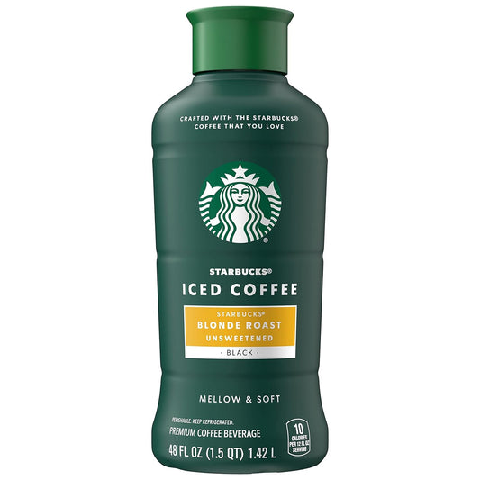 Starbucks Blonde Roast Iced Coffee - 48 oz: Refreshing Blonde Roast