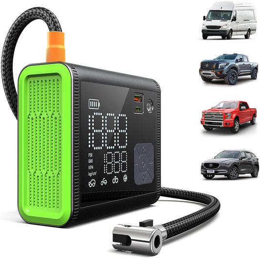 Anykit Portable Dual Cylinder Tire Inflator - 4X Faster Inflation