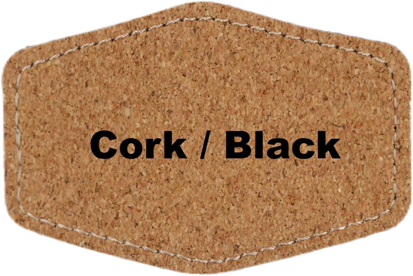 3x2 Hexagon Blank Laserable Leatherette Hat Patches for Custom Use