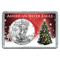 USA 2019 $1 American Silver Eagle Coin with Christmas Tree Holder