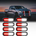 12 Led POV Emergency Fire Strobe Lights Red White - Surface Mount