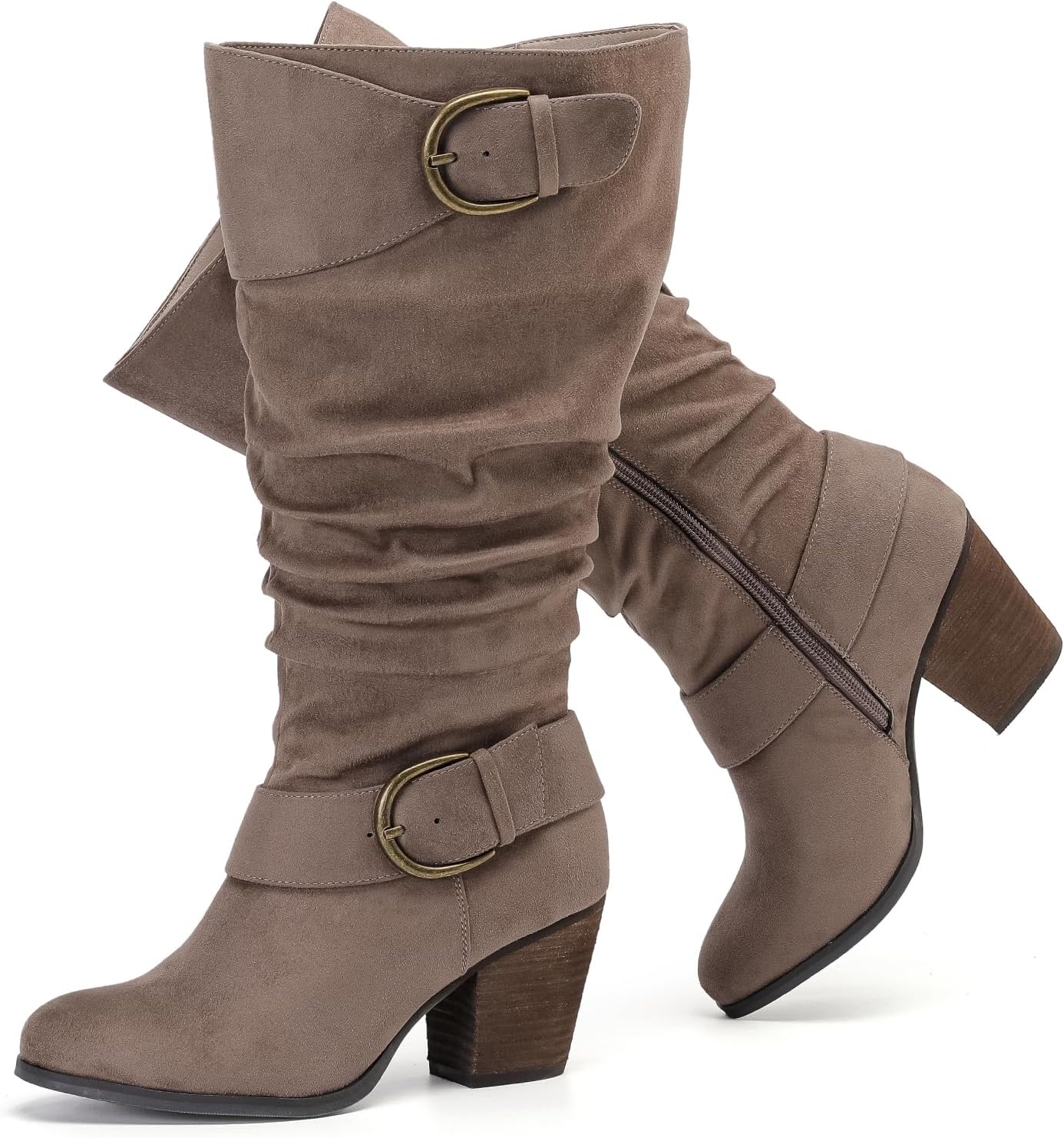 Luoika Women's Extra Wide Calf Slouchy Knee High Boots Review