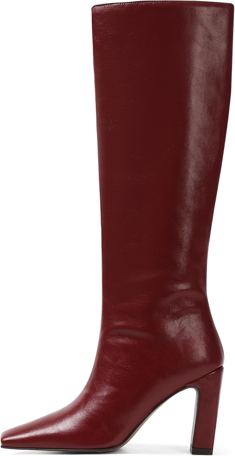Lovee Cosee Knee High Boots for Women with Square Toe Design