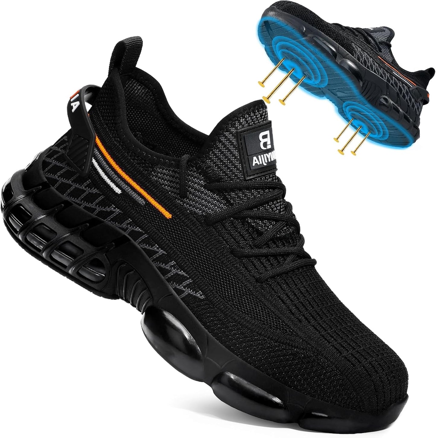 Lightweight Steel Toe Shoes for Men Comfortable Work Sneakers
