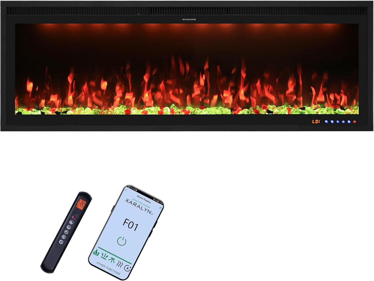 Valuxhome 48 Smart Electric Fireplace Insert