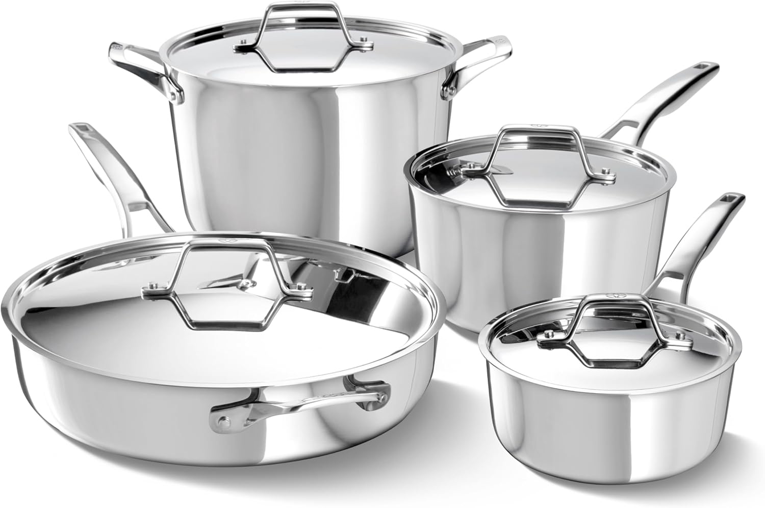 Premier Stainless Steel 8-Piece Cookware Set for Every Kitchen