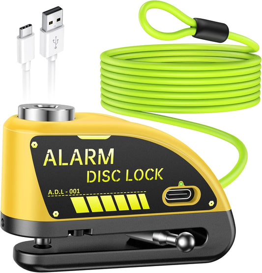 ONVIAN Rechargeable Motorcycle Alarm Lock - 120dB Anti-Theft Security