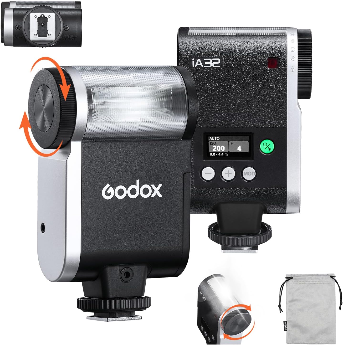 Godox iA32 Mini Camera Flash for Sony, Canon, Nikon, Fuji
