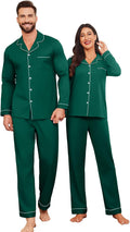 Ekouaer Couple Matching Pajamas 100% Cotton Long Sleeve Set - Soft is