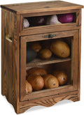 Wooden Countertop Potato and Onion Storage Bin - Rustic Counter